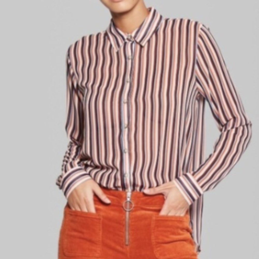 Wild Fable Sheer Striped Blouse
